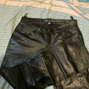 Gap bootcut flare leather pants size 8